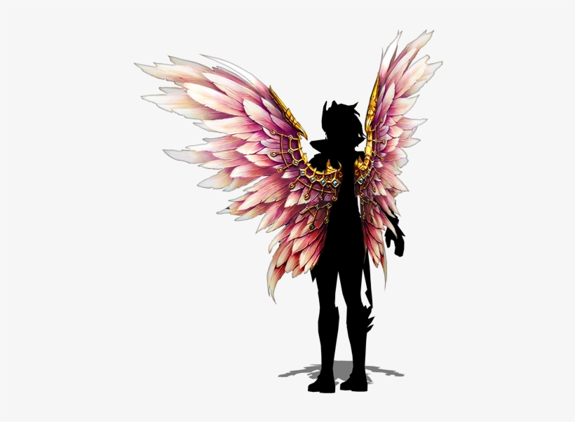 Pink Wings Shadow - Illustration, transparent png download