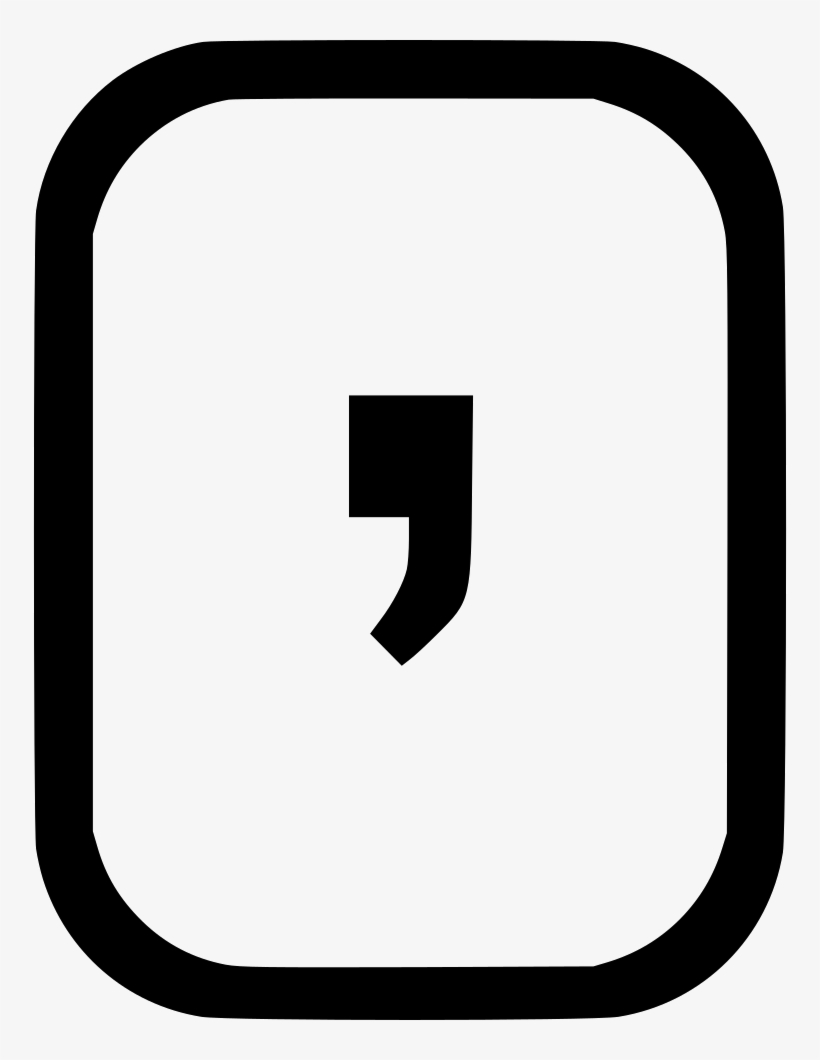 Download Comma Keypad Comments - Number 2 Icon Png | Transparent PNG ...