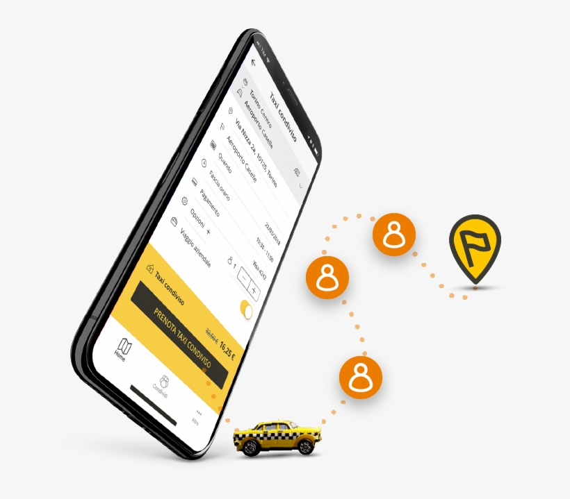 Share Taxis With Up To 50% Of Savings - Taxicab, transparent png download