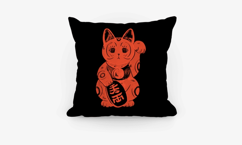 Japanese Lucky Cat Pillow - She's Beauty She's Grace She Ll Punch You In The Face, transparent png download