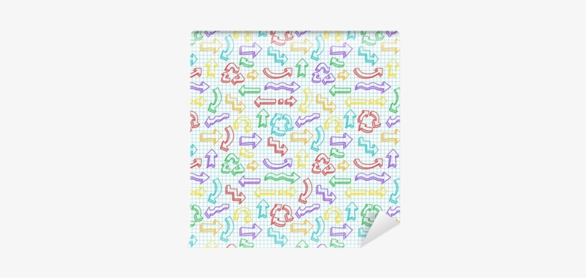 Vector Seamless Pattern With Hand Drawn Arrows Wallpaper - Motif, transparent png download
