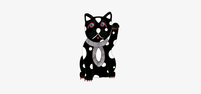 Maneki Neko/lucky Cat - Black Cat, transparent png download