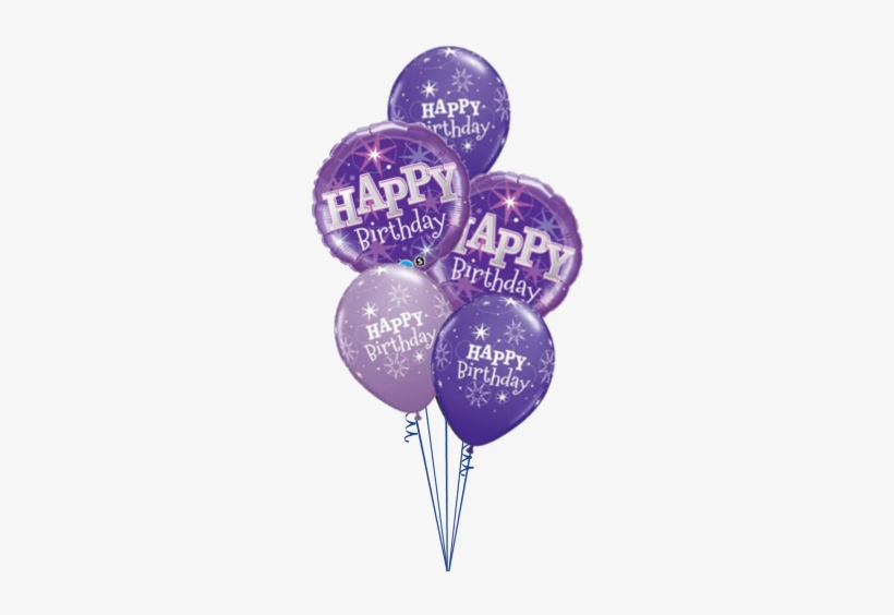 Purple Sparkle - Birthday Purple Sparkle Foil Balloon, transparent png download