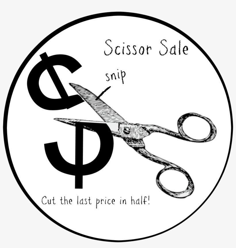 Scissor Sale Badge - Cafepress Scissors! Queen Duvet, transparent png download