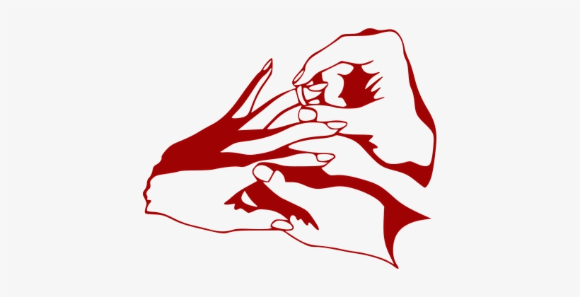 Hands Wedding Rings Give Take Marry Weddin - Wedding Rings Cartoon Png, transparent png download