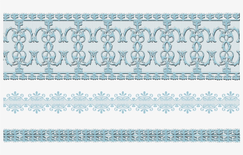 Encajes En Azul Clarito Png - Pattern, transparent png download