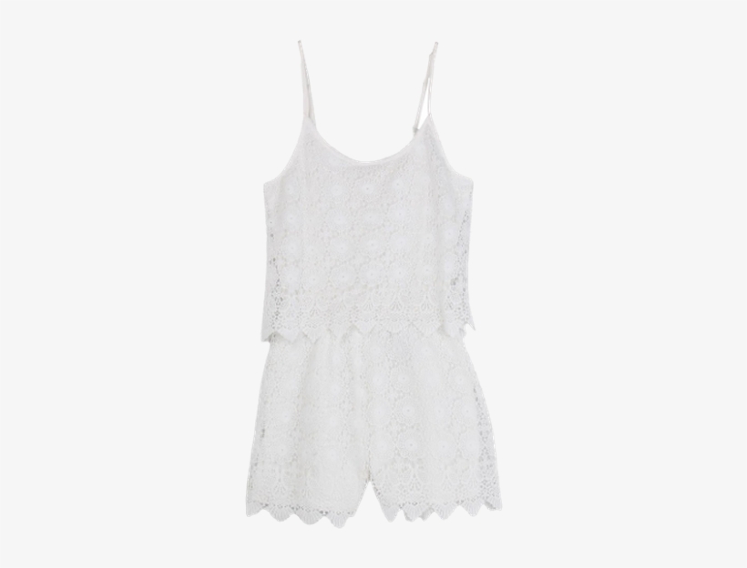 Enterizo Blanco Encaje - Active Tank, transparent png download