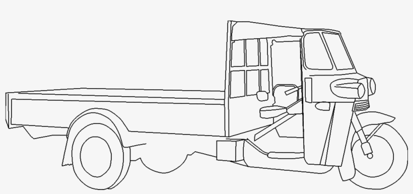 Camioneta Perspective 3d View - Line Art, transparent png download