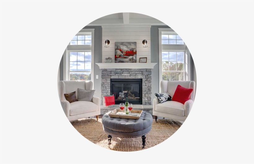 Hearth Room Design By Landmark Homes Of Pennsylvania - House, transparent png download