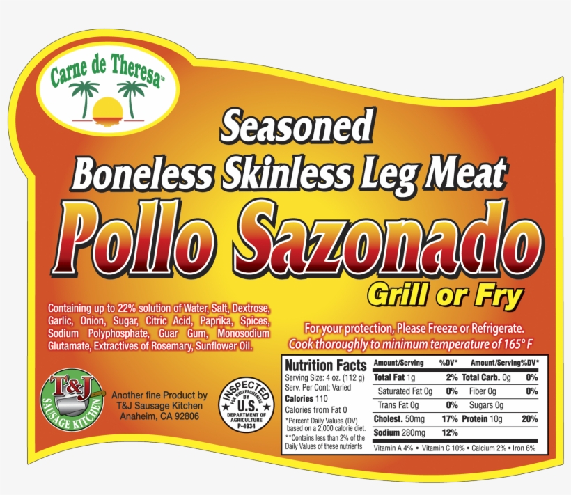 Cdt Pollo Sazonado Leg Meat - Hapi Snacks Sriracha Peas, Spicy - 4.9 Oz Can, transparent png download