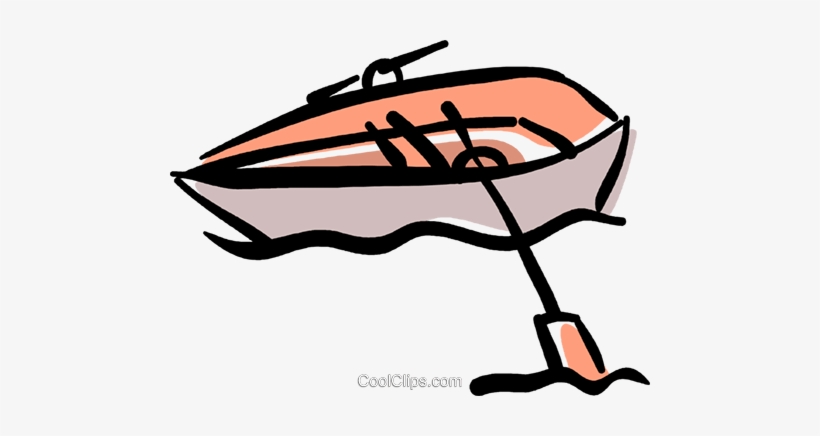 Rowboat Royalty Free Vector Clip Art Illustration - Barca A Remi Png, transparent png download