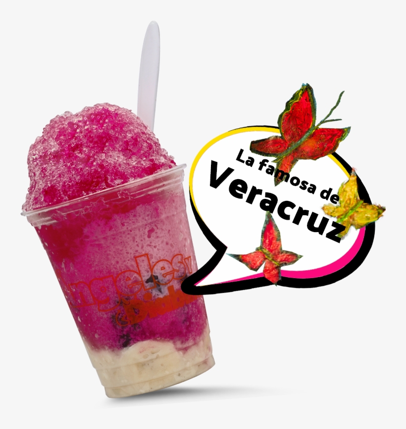 Delicioso Raspado A Base De Jarabe De Grosella Con - Gelato, transparent png download