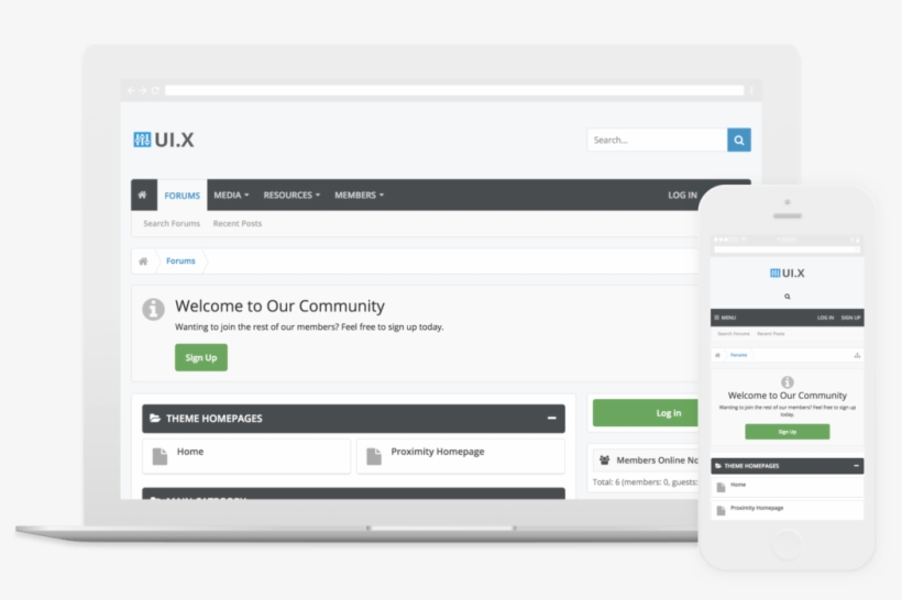 X Is A Feature-rich Xenforo Theme That Is Built Around - Ui X Xenforo Theme, transparent png download