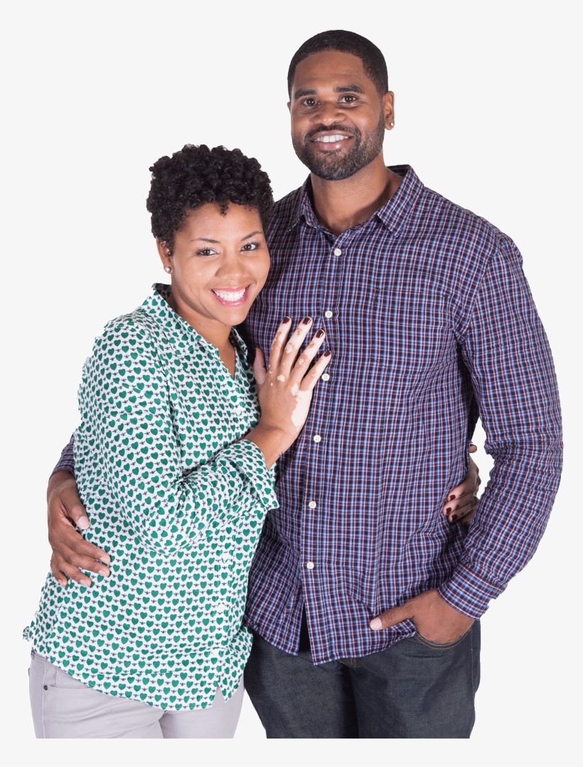 African American Couple Posing Together And Smiling - Man, transparent png download
