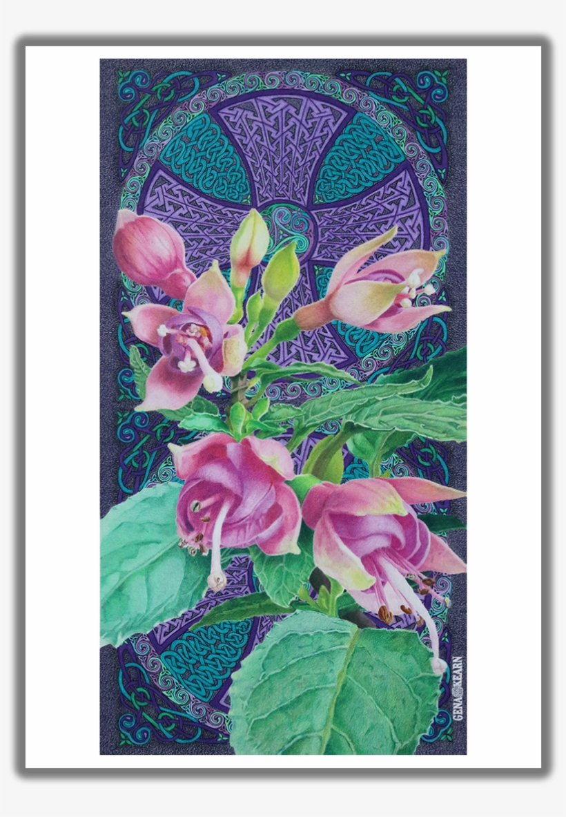 My Souls Confidant Fuschias Greeting Card - Art, transparent png download