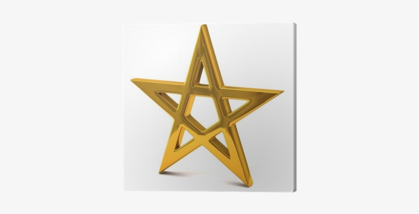 Cuadro En Lienzo Estrella De Cinco Puntas De Oro • - Estrellas Cinco Puntas Hd, transparent png download