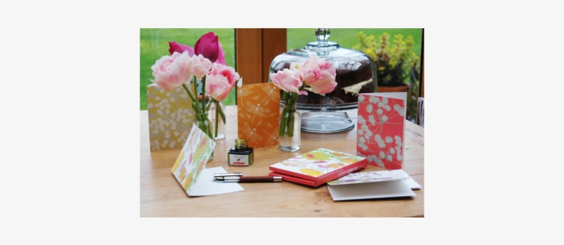 Blank Greetings Card 'dragonflies' - Garden Roses, transparent png download