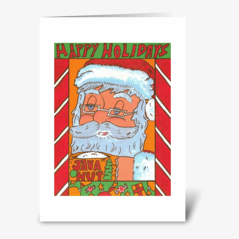 Java Santa Greeting Card - Santa Claus, transparent png download