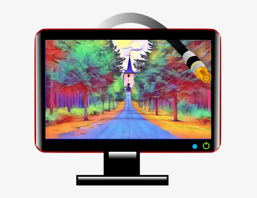 [freebie] Vector Of Cable Tv On Transparent Background - Digital Art, transparent png download