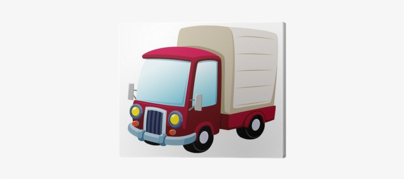 Illustration Of Cartoon Truck Vector Canvas Print • - Truck, transparent png download