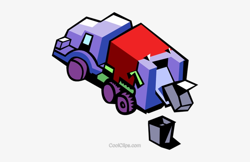 Garbage Truck Royalty Free Vector Clip Art Illustration - Garbage Truck Clip Art, transparent png download