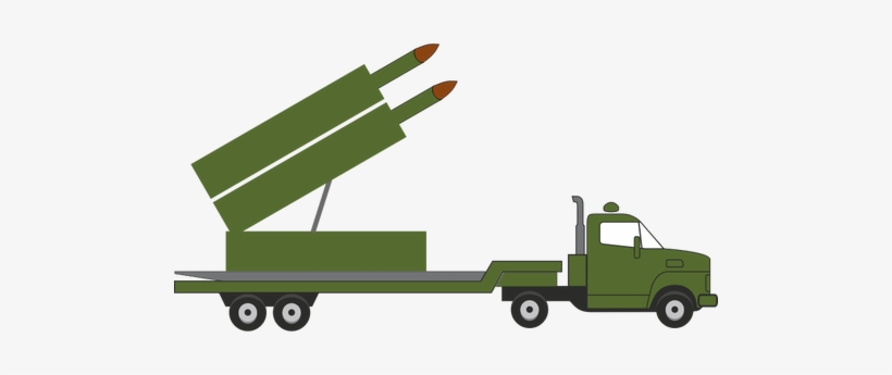 Missile Truck Vector Graphics With Rocket Artillery - Clipart For Military Truck, transparent png download