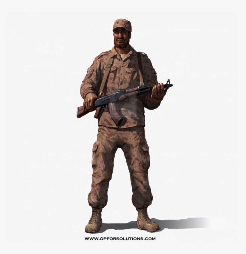 Libyan Army Land Forces Libyan Army Land Forces - Soldier Full Body, transparent png download