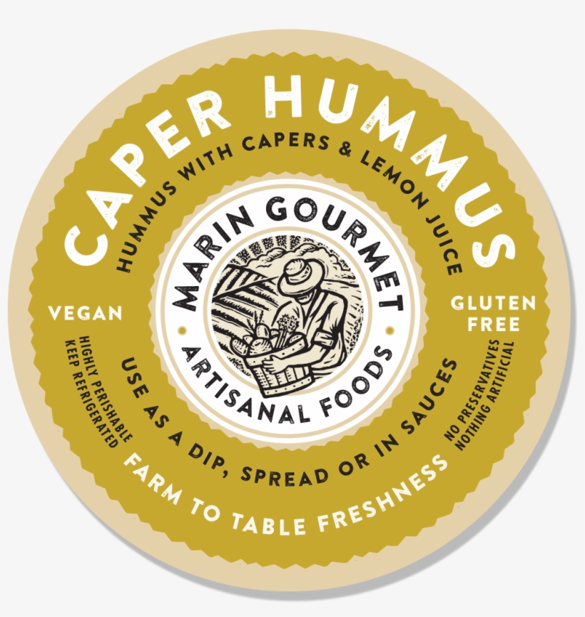 Hummus- Caper - Hummus Label, transparent png download