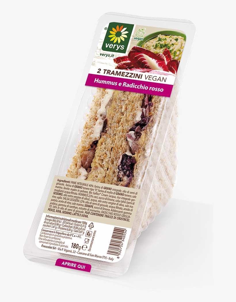 Hummus E Radicchio Tramezzino, transparent png download