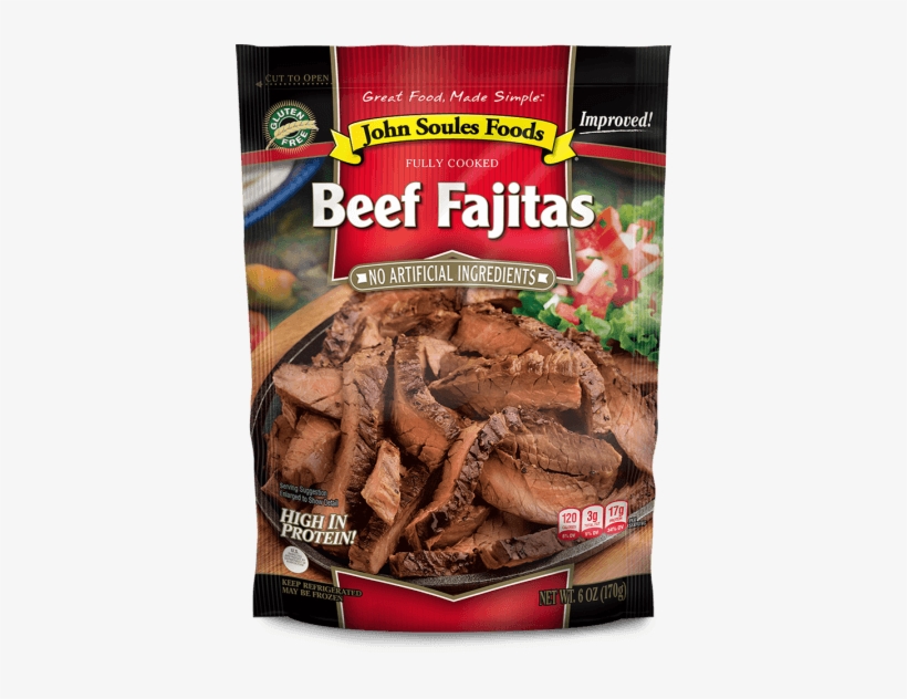 6oz Refrigerated John Soules Beef Fajitas PNG Image Transparent PNG