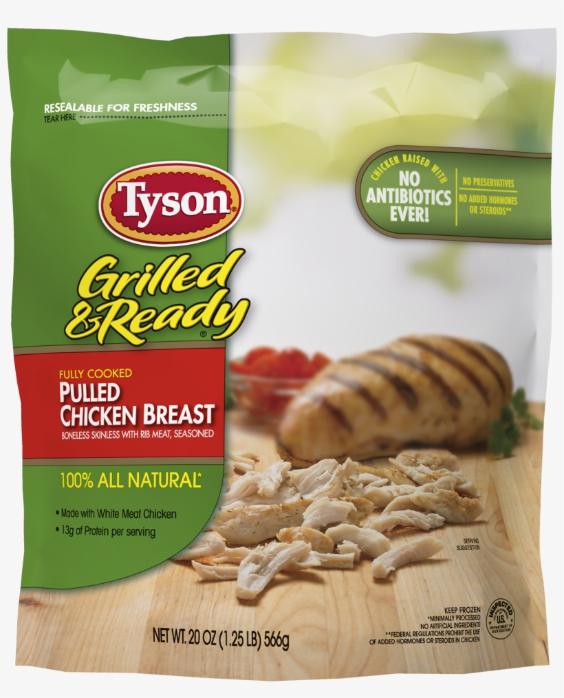 Tyson® Grilled & Ready® Fully Cooked Pulled Chicken - Tyson Pulled Chicken, transparent png download