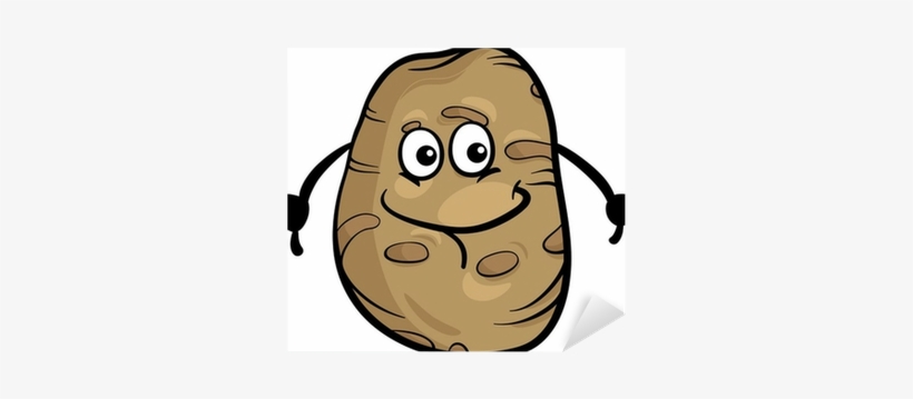 Cute Potato Vegetable Cartoon Illustration Sticker - Tegning Av En Potet, transparent png download
