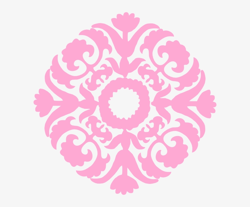 Light Pink Damask Flourish Clip Art - Islamic Design Png, transparent png download