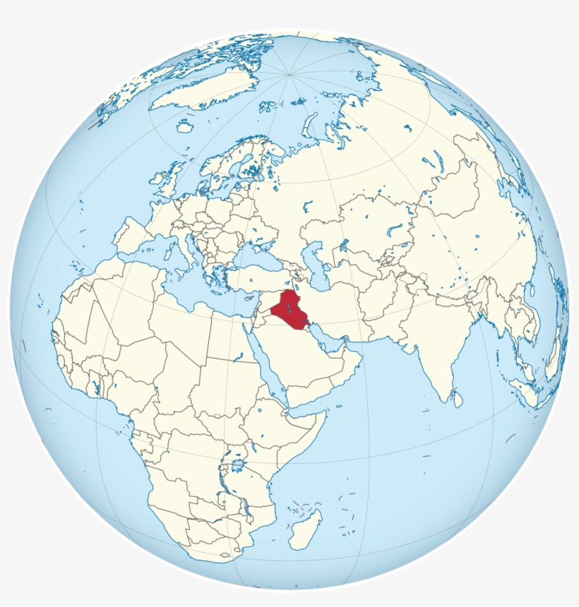 Iraq On The Globe - Syria On A Globe, transparent png download