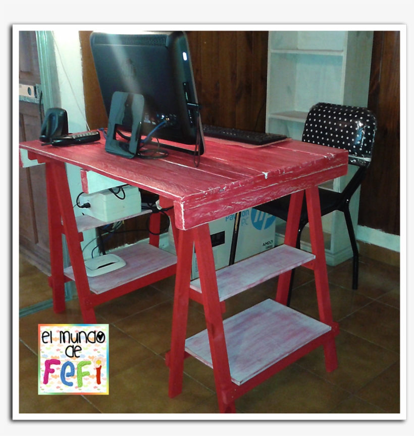 Escritorio Hecho Con Palets - Escritorios Hechos Con Palet, transparent png download