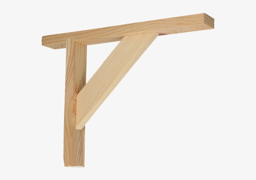 Wooden Shelf Bracket Ø230x280 - Plankendrager Hout 280x320, transparent png download