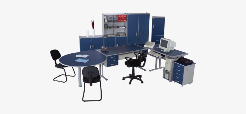 Móveis Para Escritório - Conjunto Para Escritório Completo, transparent png download