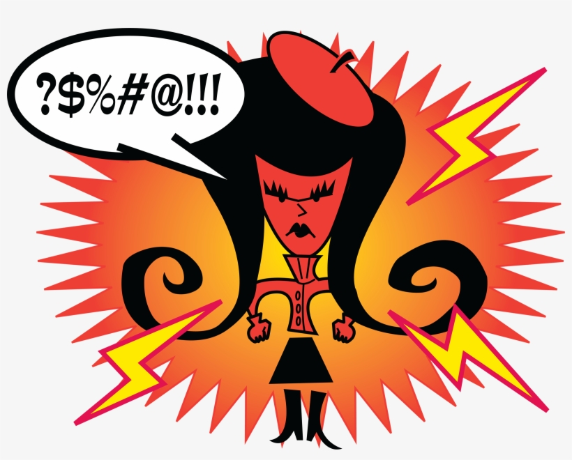 Brains Clipart Angry - Very Angry Face Cartoon, transparent png download