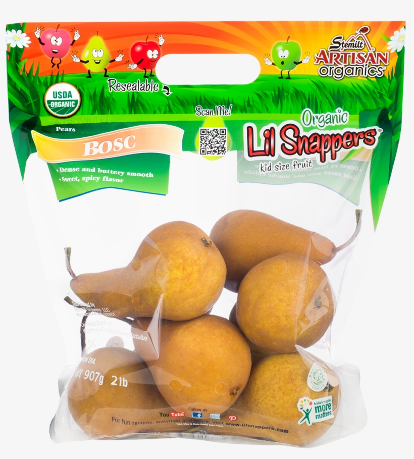 Stemilt's Lil Snappers® K - Organic Bosc Pears, transparent png download
