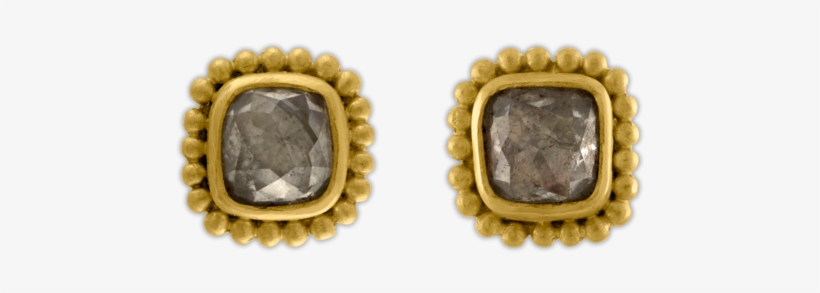 Granulated Diamond Stud Earrings - Earrings, transparent png download