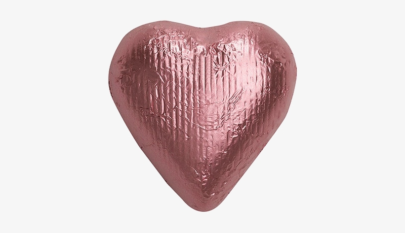 Light Pink Foiled Solid Milk Chocolate Hearts Bulk - Just Candy Light Pink Solid Milk Chocolate Foiled Hearts, transparent png download