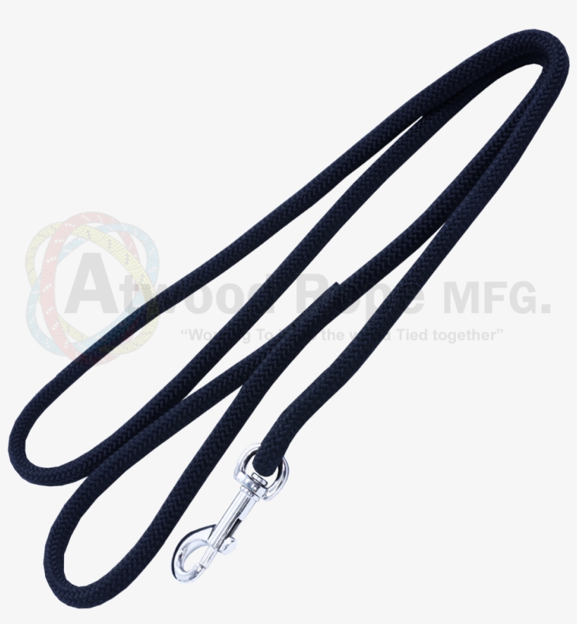 3/8 Black Rope Leash - Leash, transparent png download