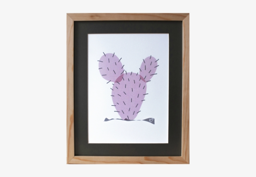 Cuadro Cactus Rosa Solitario Btcuml02 - Painting, transparent png download