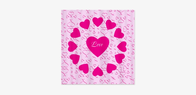 Hug And Kisses And Hearts Shower Curtain A Fun Design - Hug And Kisses And Hearts Shower Curtain, transparent png download