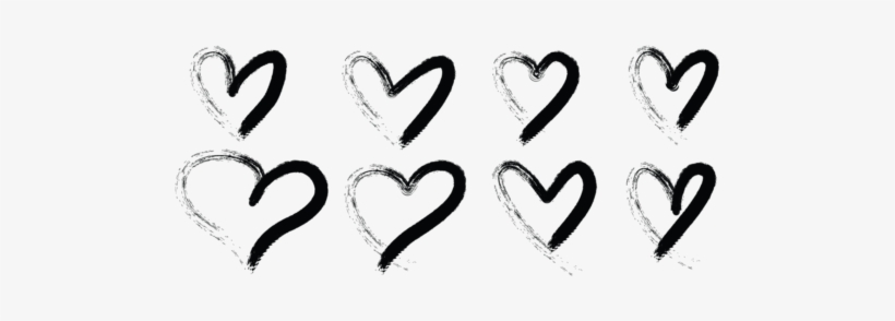 504 Hearts Hand Drawn For Love Graphic Elements - Graphics, transparent png download