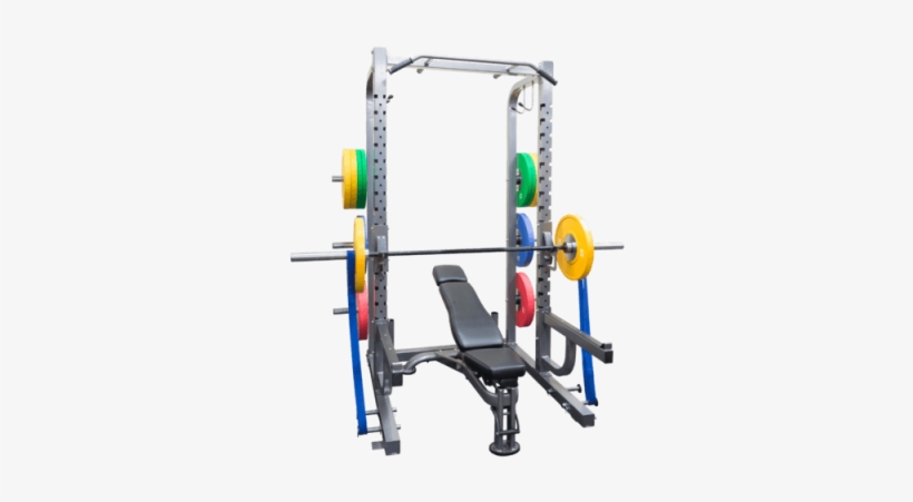 Half Rack With Plate Storage/ Bar Holders/ Band Hooks - Power Rack, transparent png download