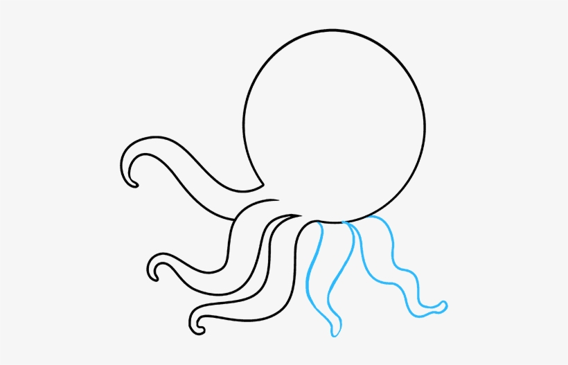How To Draw Octopus - Drawing, transparent png download