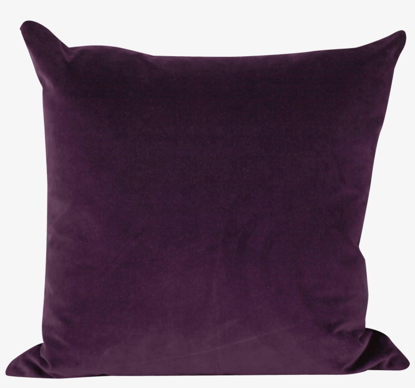 Purple British Velvet Handmade Cushion - Cushion, transparent png download