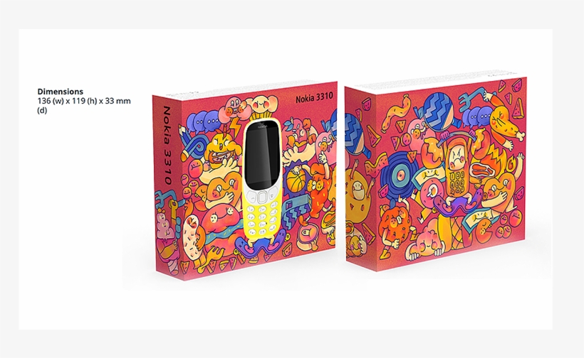 Nokia 3310 Mobile Phone Packaging - Mobile Phone, transparent png download