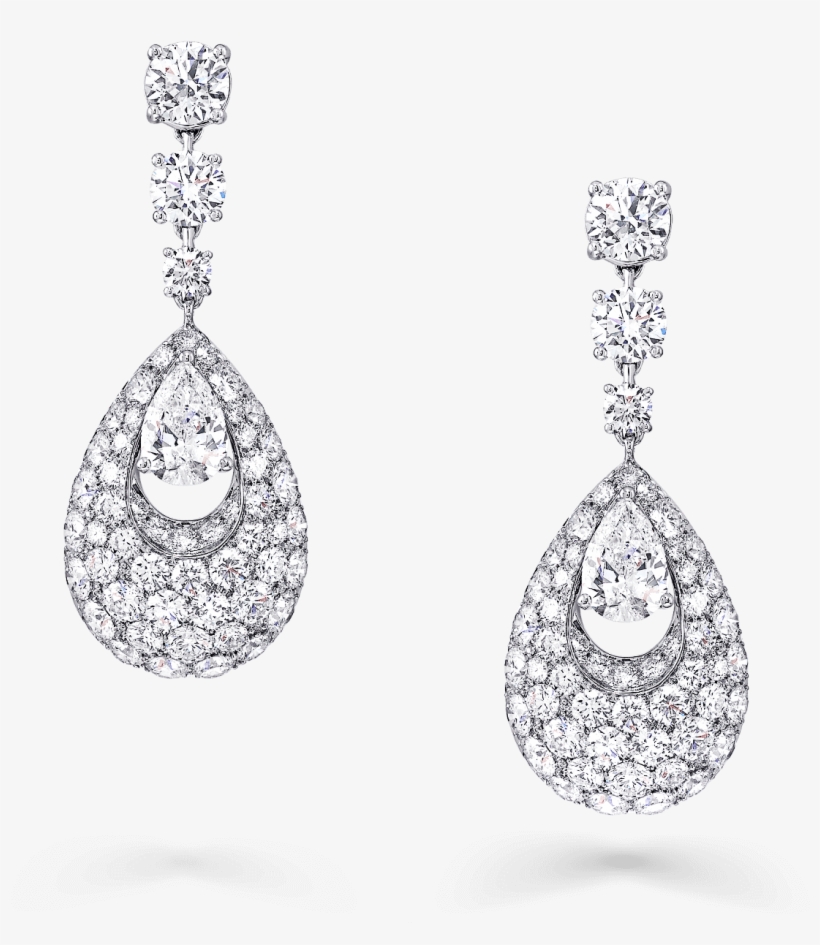A Pair Of Graff Bombé Pavilion Earrings Featuring A - Earrings, transparent png download